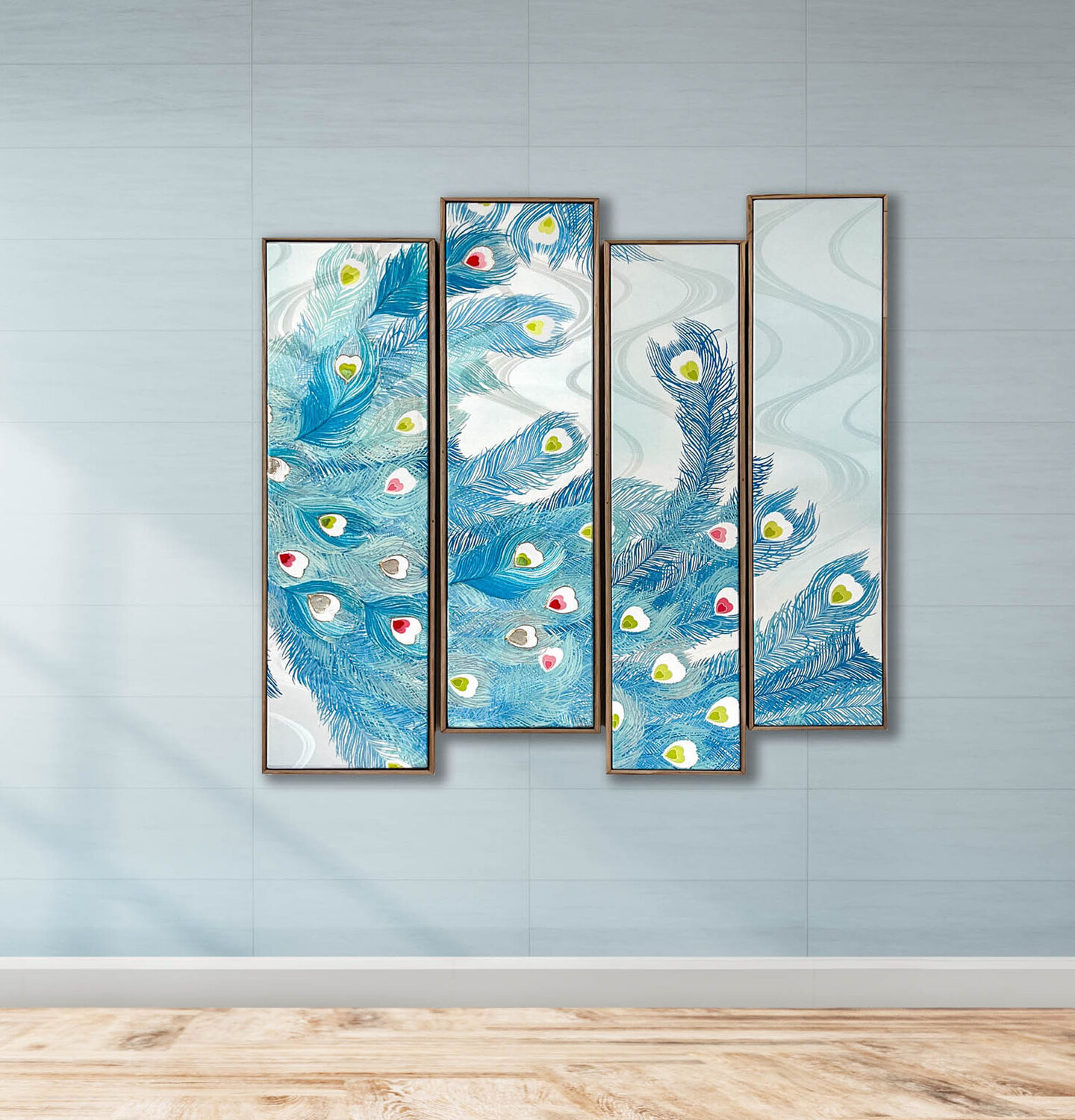 Peacock Feathers ~Royalty~/ KIMONO Upcycled Lena Okamoto (Sukhoveeva) Textil zu verkaufen