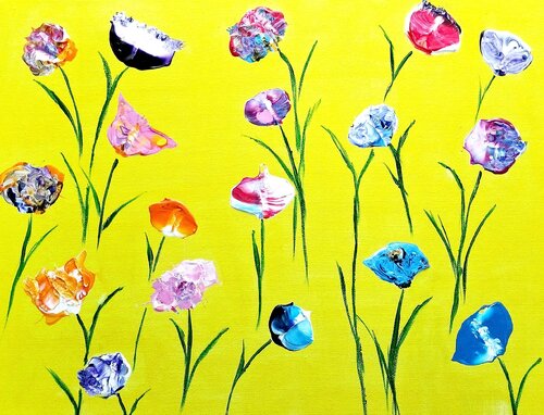 Fiori di Fantasia di ANTONINO GERACI, Pittura in vendita su Singulart