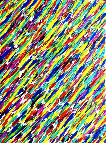 Joie – Quadro astratto dinamico multicolore, arte contemporanea espressiva van ANTONINO GERACI, Schilderij te koop op Singulart