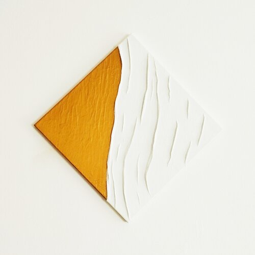 Bagliori di sé-Quadro astratto materico contemporaneo bianco oro par ANTONINO GERACI, Peinture en vente sur Singulart