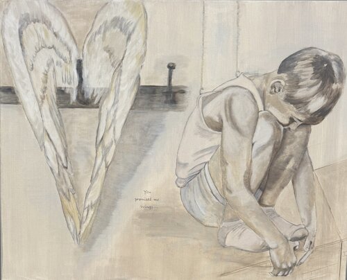 You promised me Wings! von Debora Missoorten, Malerei kaufen auf Singulart
