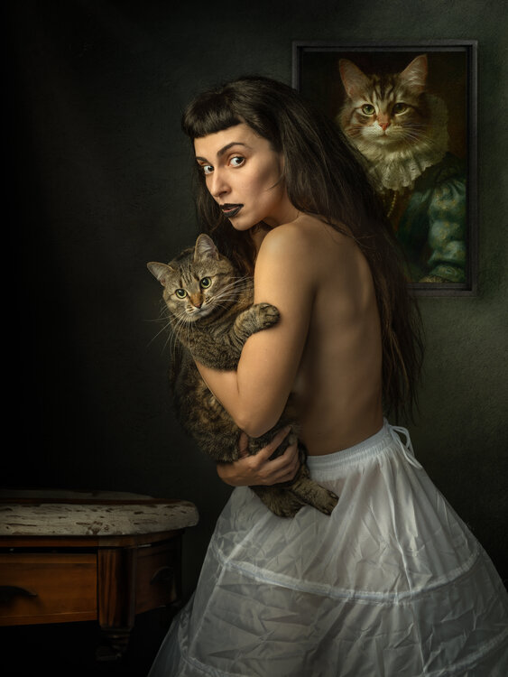 Portrait of a Lady and Her Ancestor Claudiu Guraliuc