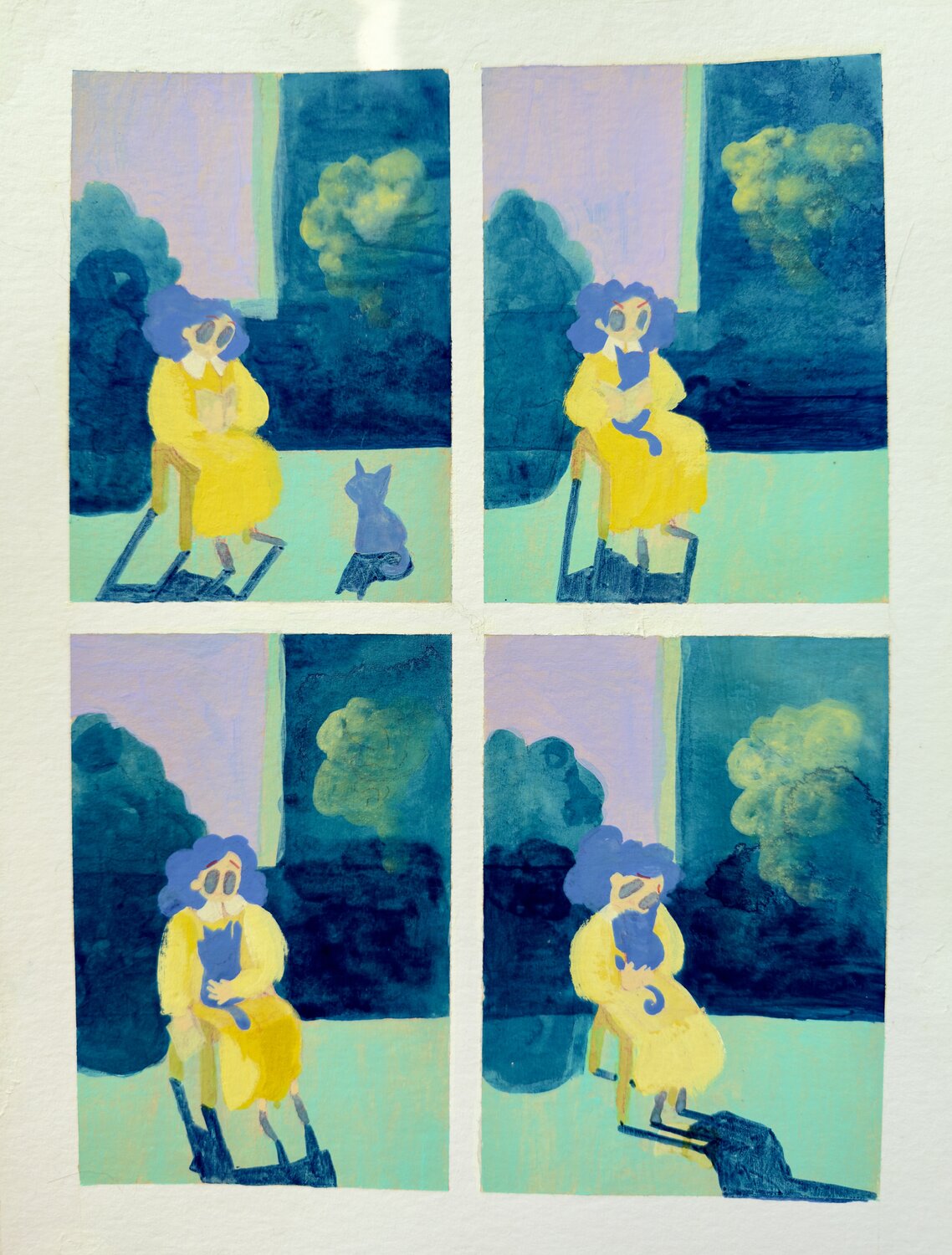 How to be a cat lady Margarida Pires Peinture originale à vendre