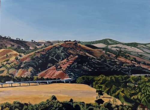 Passage through Golden Fields by Ah Min Leong, Painting for Sale on Singulart