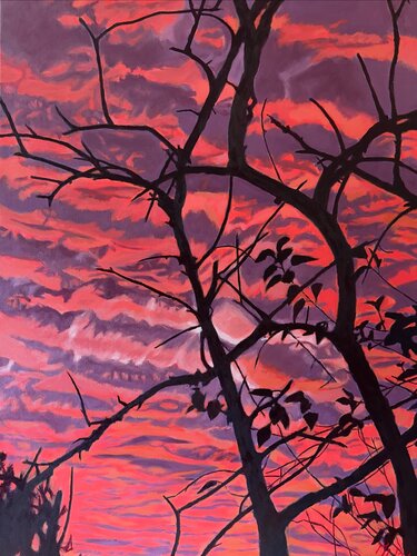 Silhouette Hour #2 by Ah Min Leong, Painting for Sale on Singulart