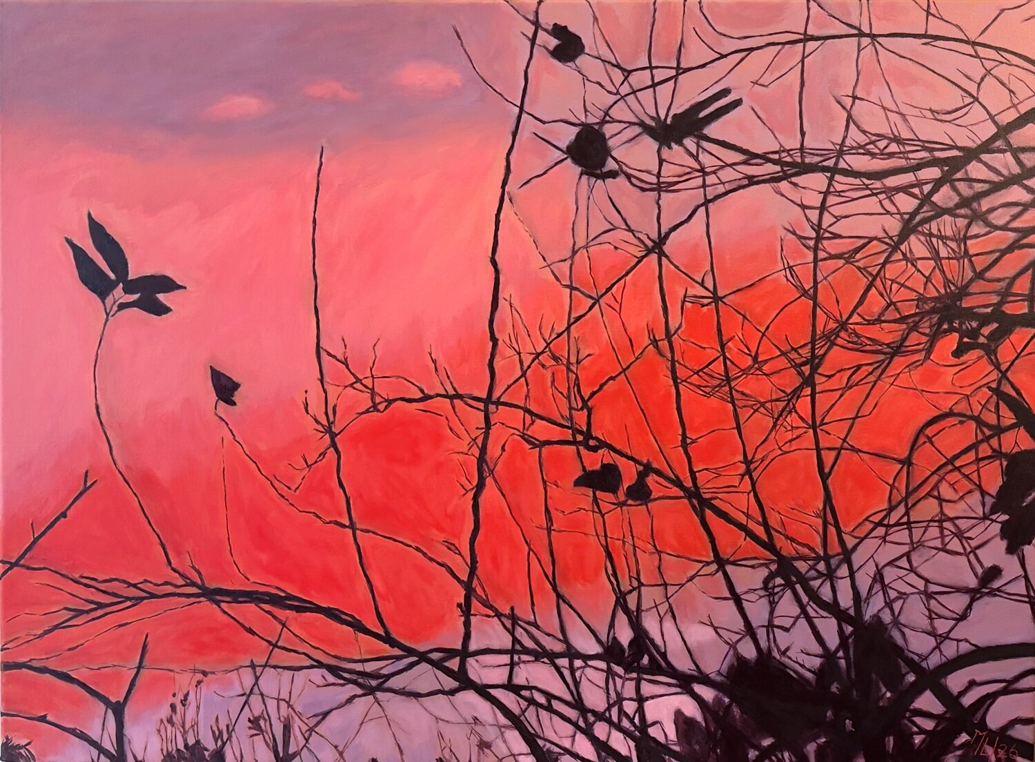 Silhouette Hour #1 Ah Min Leong Original painting for sale