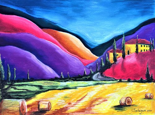 Italian villa von Jorge Moran, Werk auf Papier kaufen auf Singulart