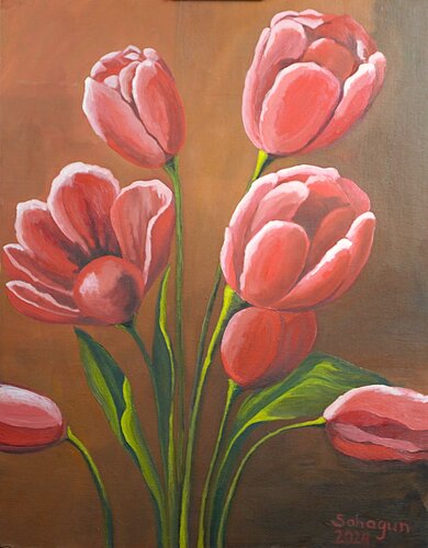 Tulips von Jorge Moran, Malerei kaufen auf Singulart