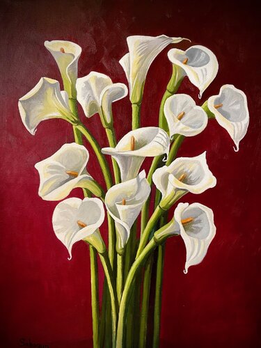 Calla Lillies von Jorge Moran, Malerei kaufen auf Singulart