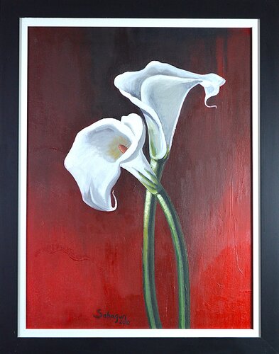 A Dance with Calla Lillies von Jorge Moran, Malerei kaufen auf Singulart