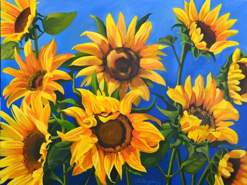 The Sunflower Dance von Jorge Moran, Malerei kaufen auf Singulart