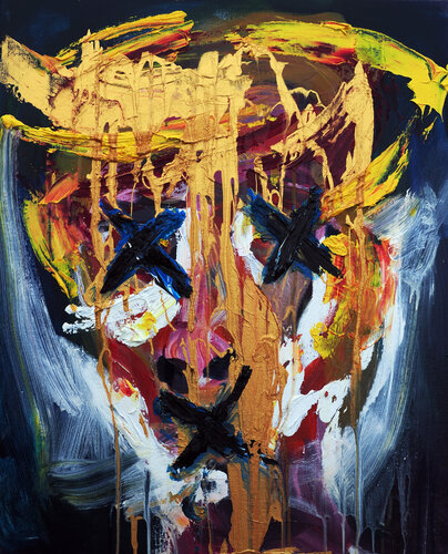 Cabeza de santo III van Ian Mont, Schilderij te koop op Singulart