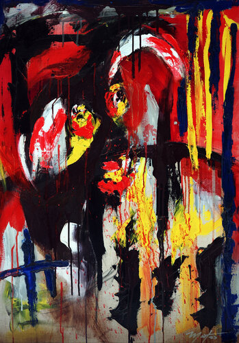 Burro catalán entre cruces van Ian Mont, Schilderij te koop op Singulart