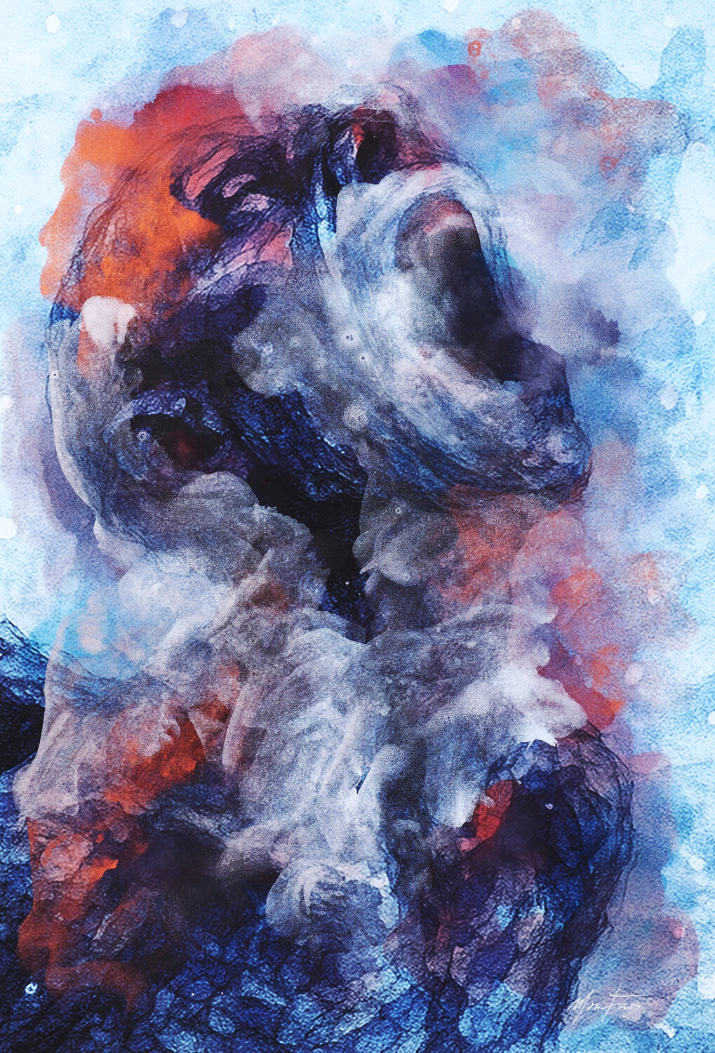 Cartografías del descenso No.2 Ian Mont Werk auf Papier zu verkaufen