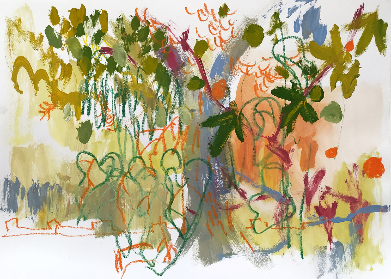 Composition UH』 絵画・現代アート・鉛筆画・原画・額縁付