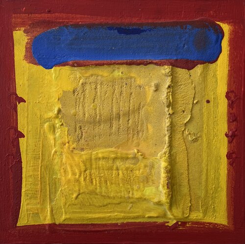 Trait d'union bleu by Jean-Roch Focant, Painting for Sale on Singulart