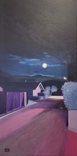 L'allée au clair de lune van Anton PAUL PATRICK STÜRTZER, Schilderij te koop op Singulart