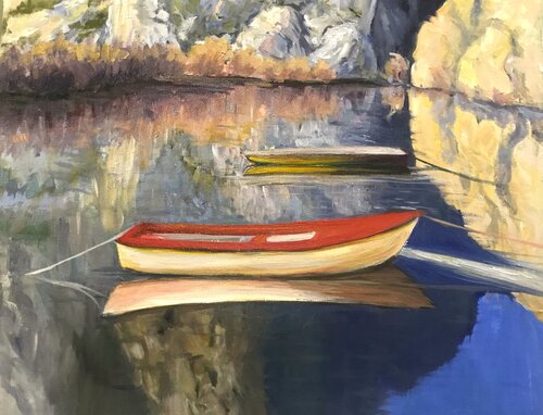 Peaceful cove von Suzana Pirtovšek, Malerei kaufen auf Singulart