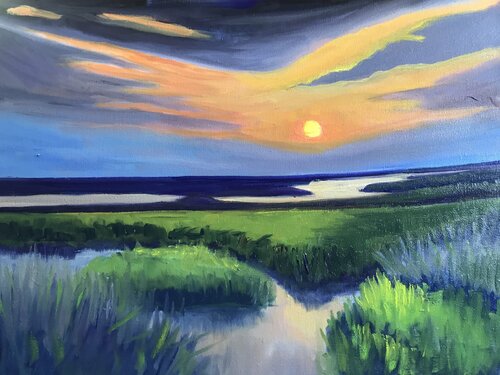 Wispering Sunset par Suzana Pirtovšek, Peinture en vente sur Singulart