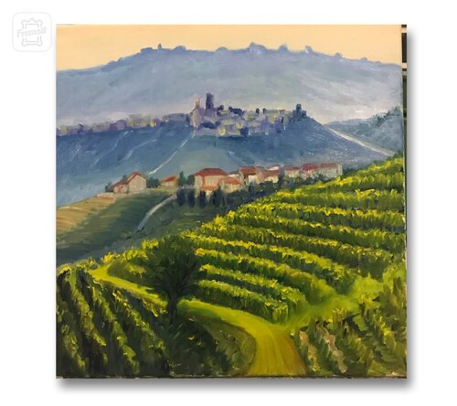 Romantic View of the Hills by Suzana Pirtovšek, Painting for Sale on Singulart