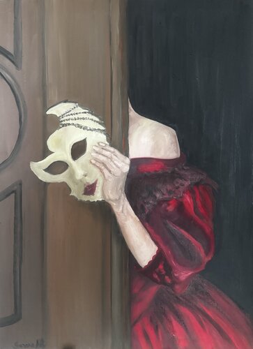 Reflection off the mask van Suzana Pirtovšek, Schilderij te koop op Singulart