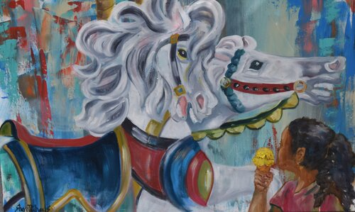 Ice Cream and Carousels van Sherri Richards, Schilderij te koop op Singulart