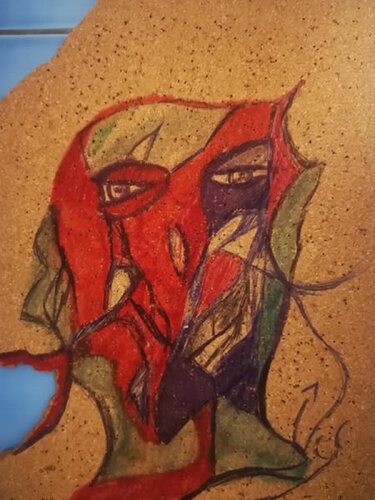 Quand mon coeur bat dans mon visage di Abricodéal ÃŽles, Disegno in vendita su Singulart