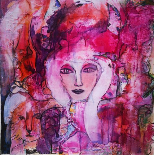 Quand Alice m'émerveille par Abricodéal ÃŽles, Peinture en vente sur Singulart