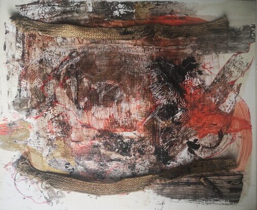 Passagère du Soleil à l'envers by Abricodéal ÃŽles, Painting for Sale on Singulart