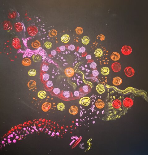 Fleurs en vol dans l'oiseau du bonheur Abricodéal ÃŽles