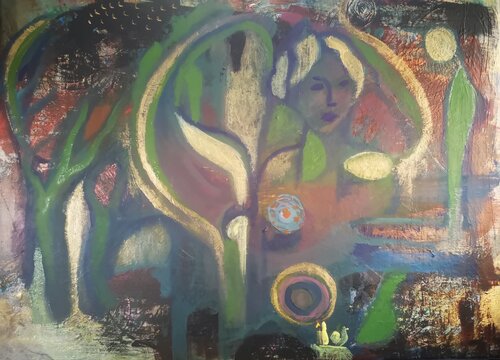 Oasis lunaire de Abricodéal ÃŽles, Pintura a la venta en Singulart