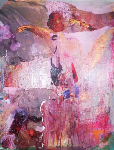 L'étrange contrée de la rose inacessible par Abricodéal ÃŽles, Peinture en vente sur Singulart