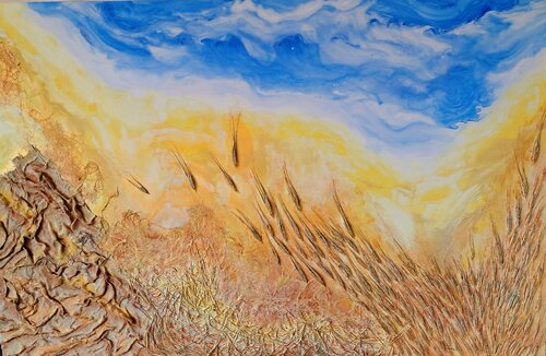 Summer Wheat Field by Silvia Sas, Painting for Sale on Singulart