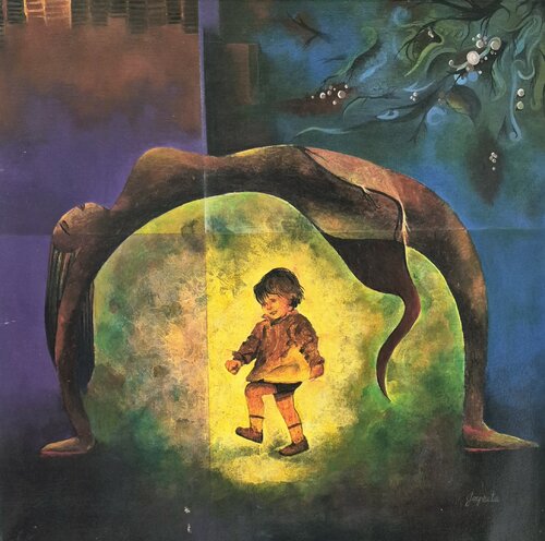 Within Her Arc di Joyeeta Mukherjee, Pittura in vendita su Singulart