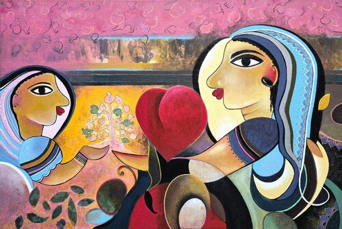 What The Heart passes On de Joyeeta Mukherjee, Pintura a la venta en Singulart