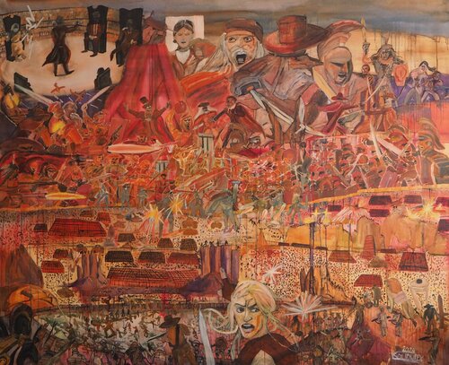 Battle of NoWhere - III Augustus 9019 von Alexandre LALO, Malerei kaufen auf Singulart