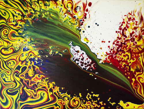 The Green Bridge van Adrian Flaherty, Schilderij te koop op Singulart