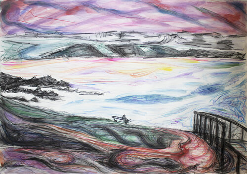 Cliffs and Beaches XXVI di Adrian Flaherty, Opera su carta in vendita su Singulart