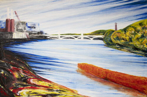 Grosvenor Bridge van Adrian Flaherty, Schilderij te koop op Singulart
