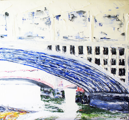 BlackFriars Bridge/Station van Adrian Flaherty, Schilderij te koop op Singulart