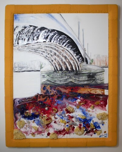 Battersea Bridge (We are Sponges) by Adrian Flaherty, 회화 for Sale on Singulart