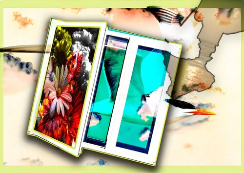 L ' oiseau à la fenêtre de Daniel ROCHER, Digital a la venta en Singulart