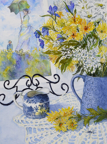 Blue and Gold by Judy Mudd, Painting for Sale on Singulart