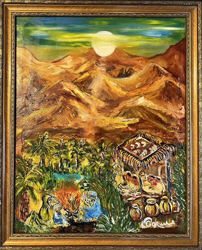 Oasis of the Five Elements van Elana Gor, Schilderij te koop op Singulart
