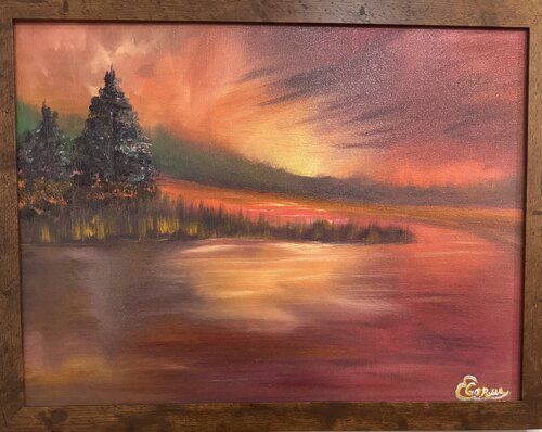 Sunrise Symphony: Light After Darkness van Elana Gor, Schilderij te koop op Singulart