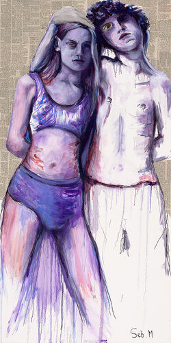 Lonely Together van Sebastien Montel, Schilderij te koop op Singulart