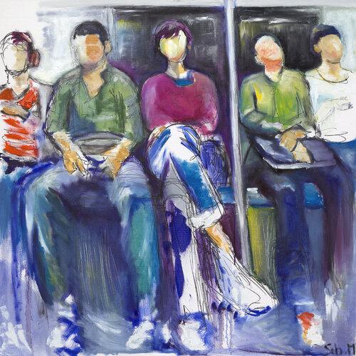 In the Metro I di Sebastien Montel, Pittura in vendita su Singulart