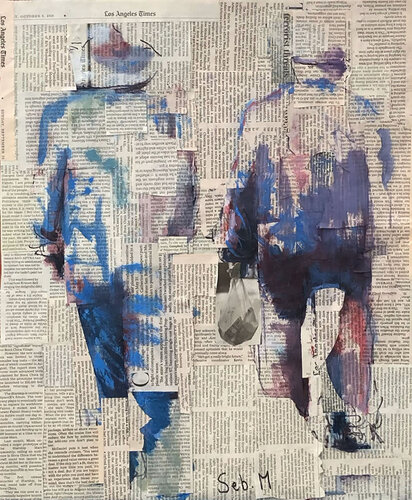 Fading in Age Together van Sebastien Montel, Schilderij te koop op Singulart
