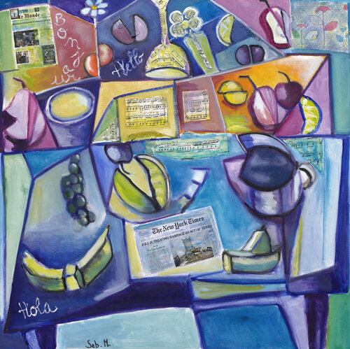 Sunday Morning In My Kitchen van Sebastien Montel, Schilderij te koop op Singulart