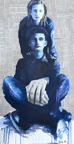 Finding Comfort In You III van Sebastien Montel, Schilderij te koop op Singulart